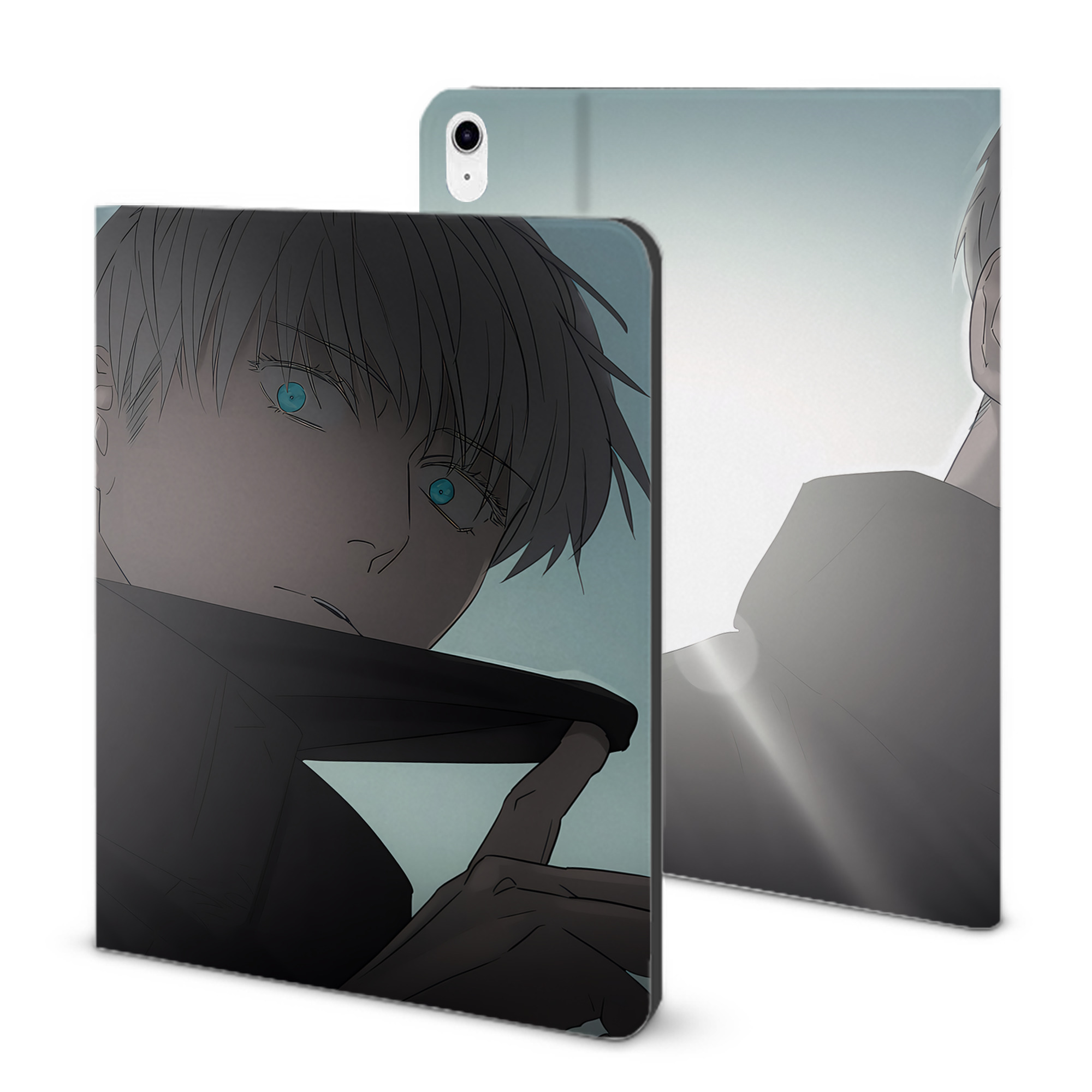 （画像用） 呪術廻戦 Jujutsu Kaisen IPad ケース ブック型 PUレザー TPU 耐衝撃 軽量 薄型 ペン収納なし 全面保護 IPad 各モデル対応